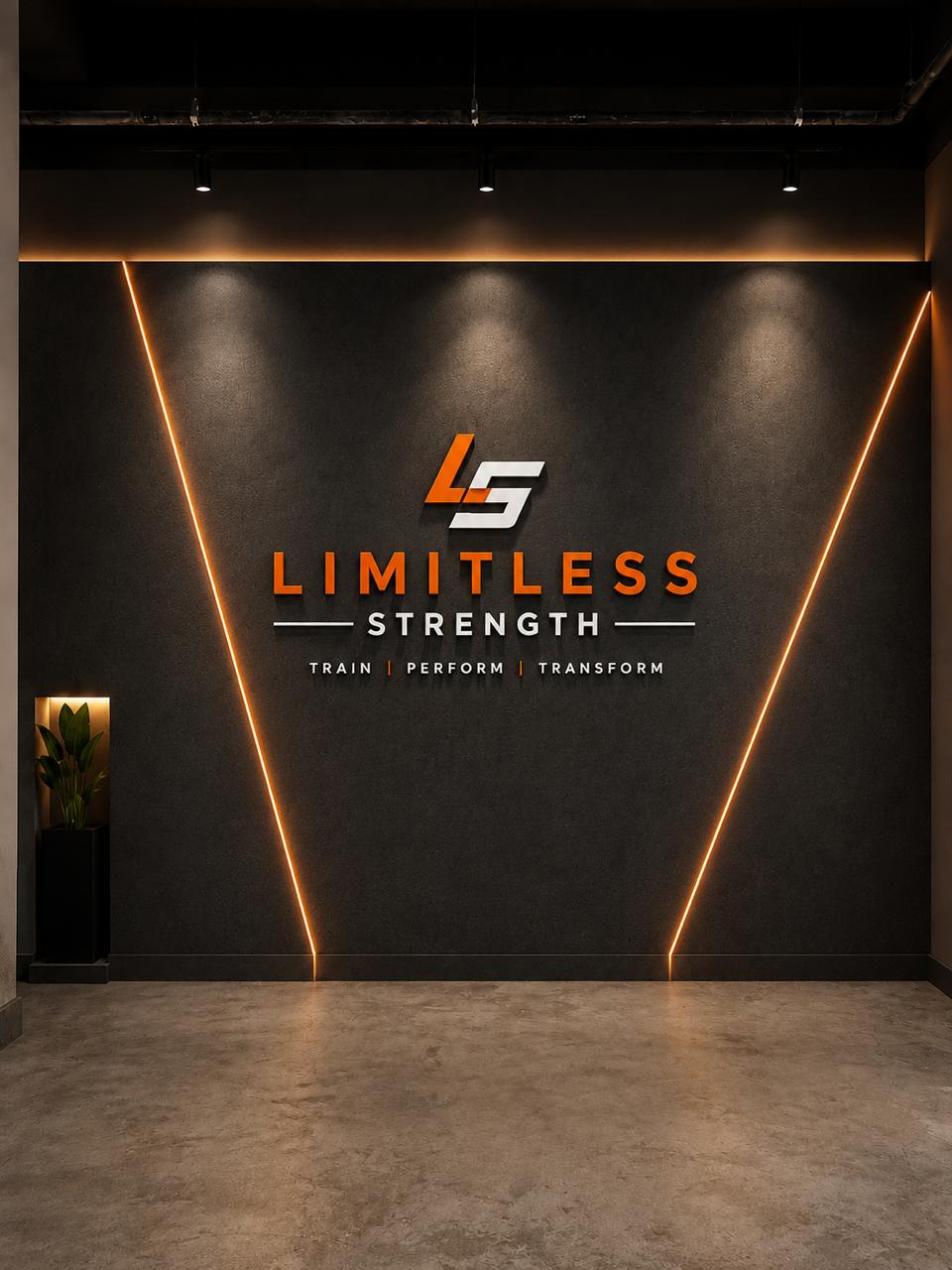Limitless Strength gym wall